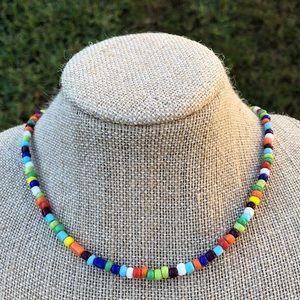 Rainbow Beaded Necklace